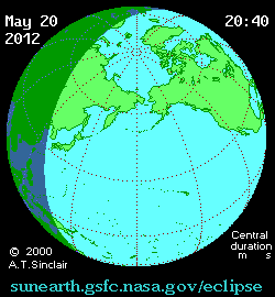 eclipse anular em 20 maio de 2012