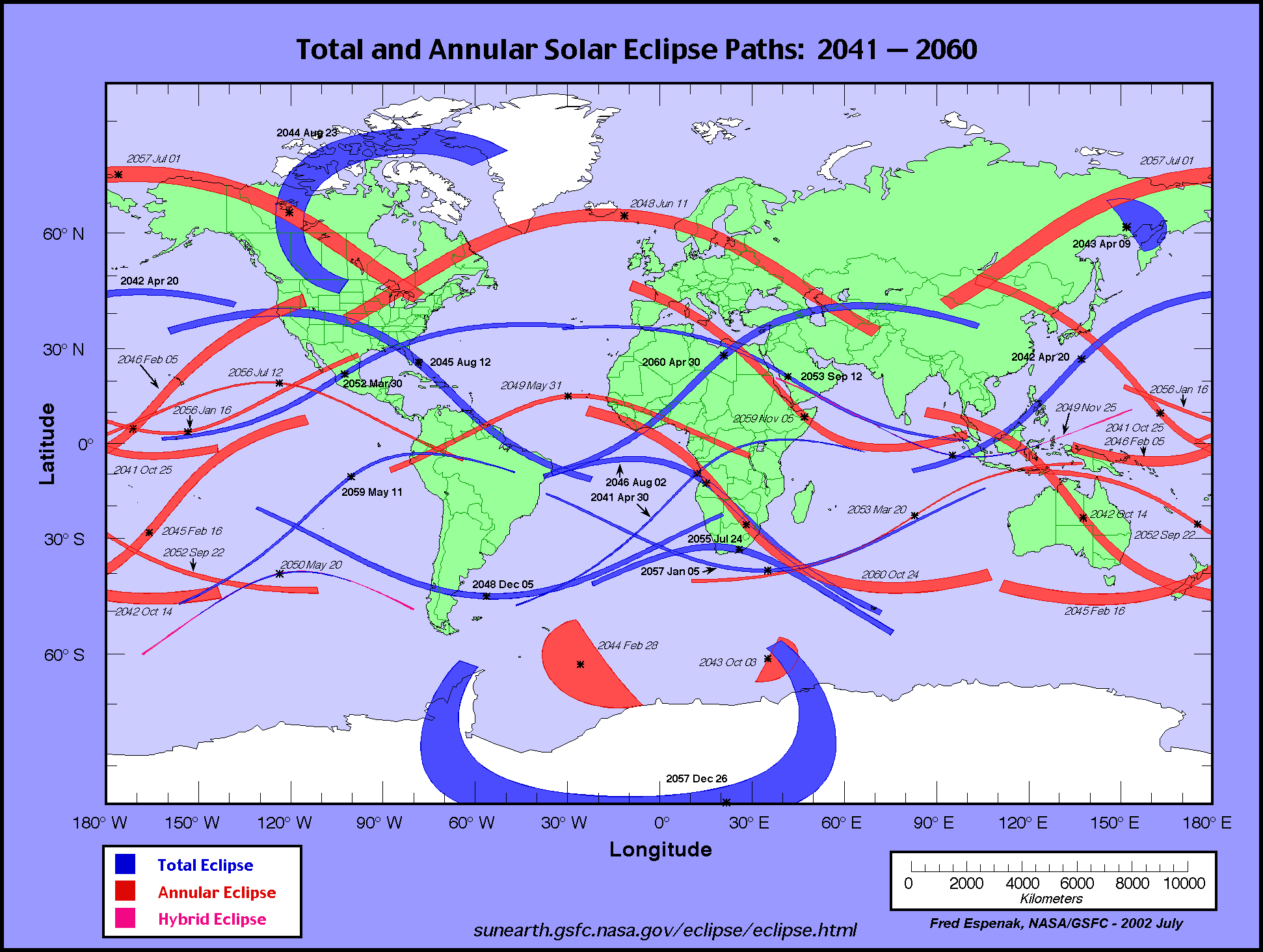 Gerhana Matahari tahun 2041 - 2060. (Sumber: http://eclipse.gsfc.nasa.gov/)