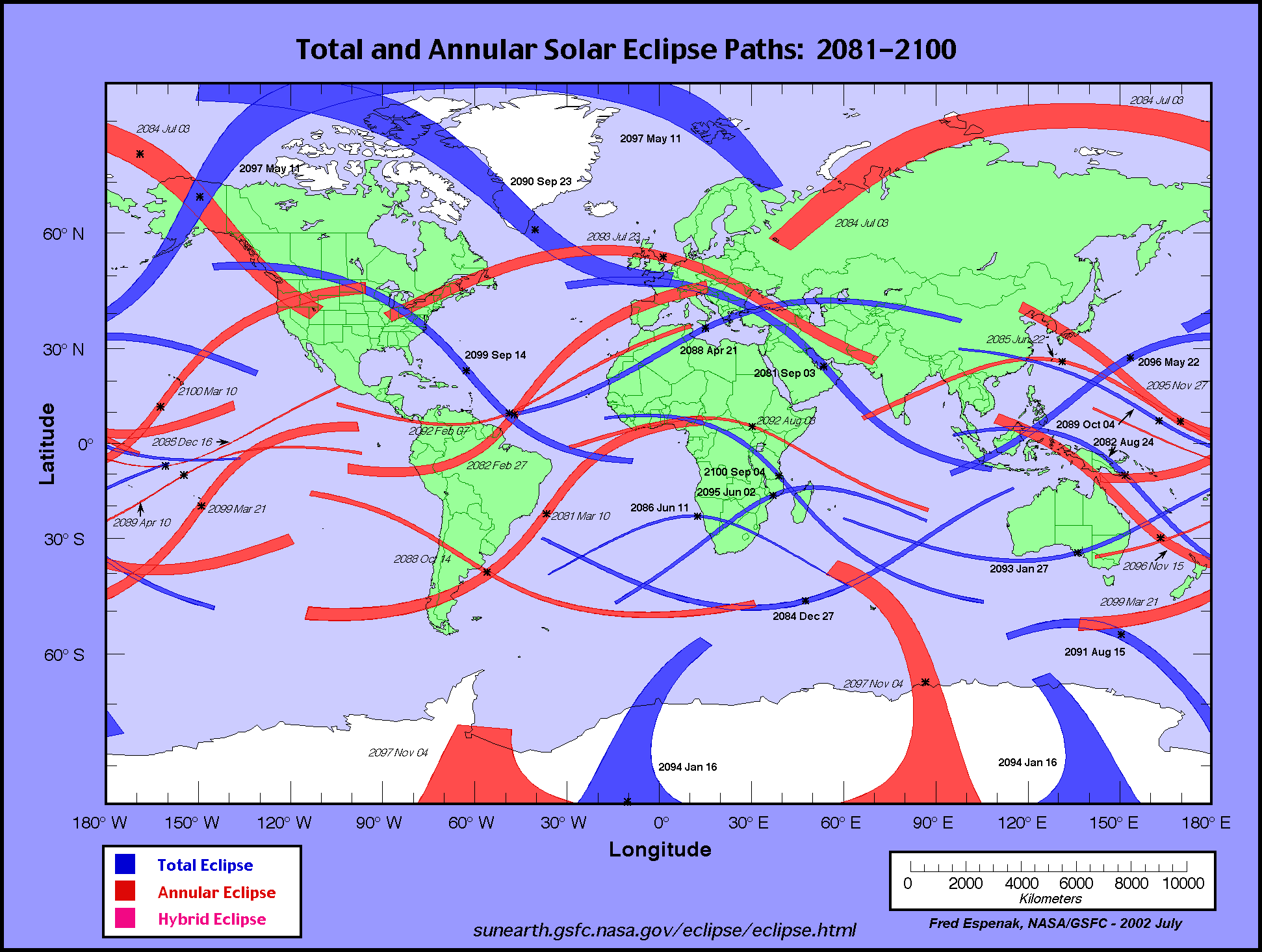 Solar Eclipses Interactive Google Maps Xavier Jubier