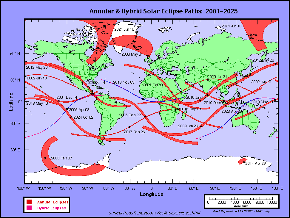 NASA to World Atlas of Solar Eclipse Paths