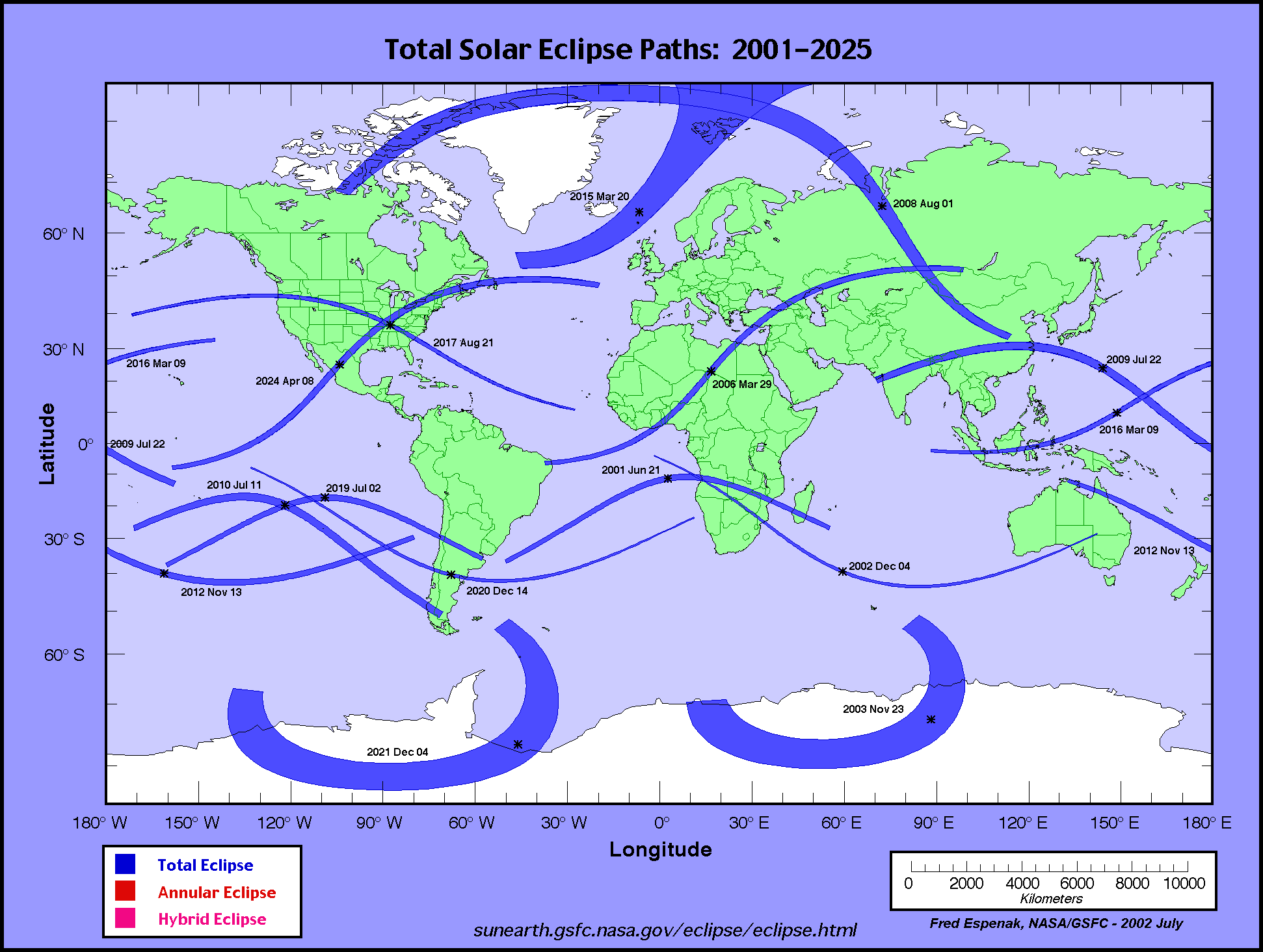 Nasa Total Solar Eclipse Map NASA   Solar Eclipse Page