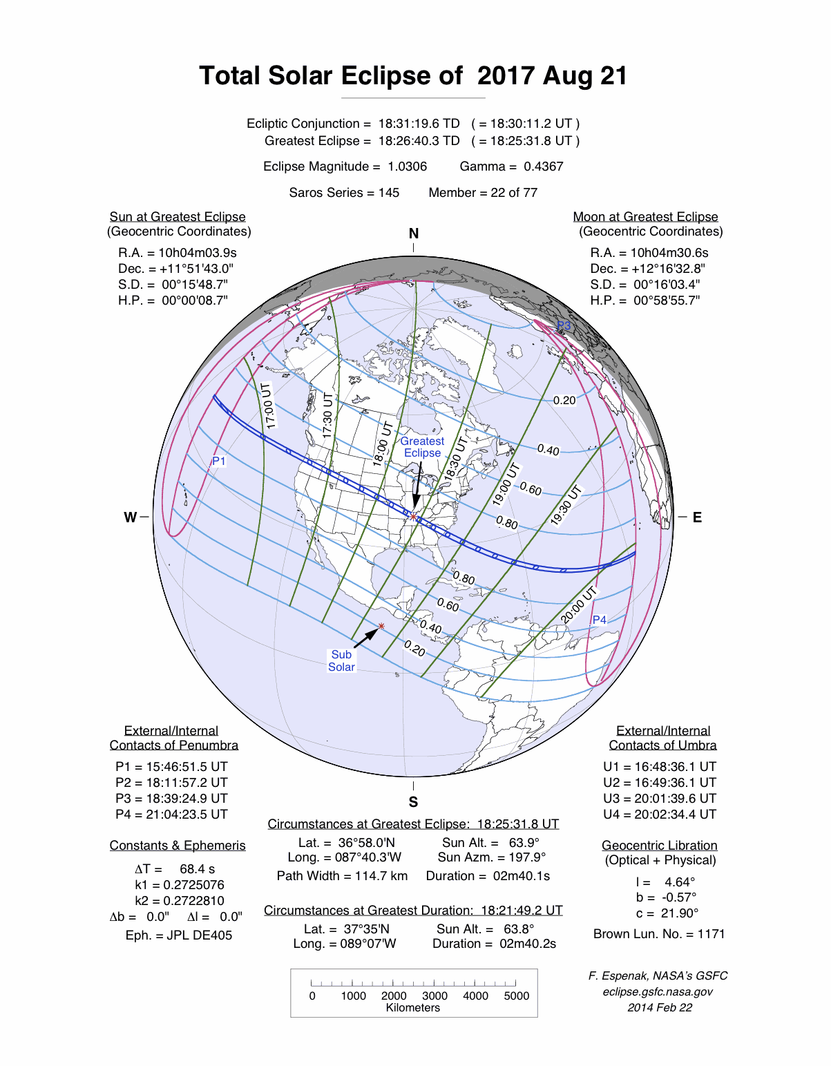 Nasa Eclipse Map 2017